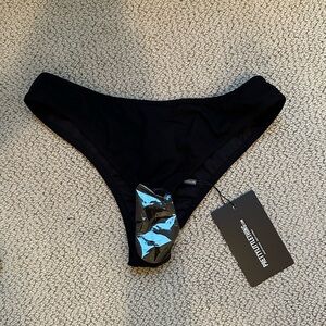 PrettyLittleThing High Leg Rib Thong Bikini Bottom